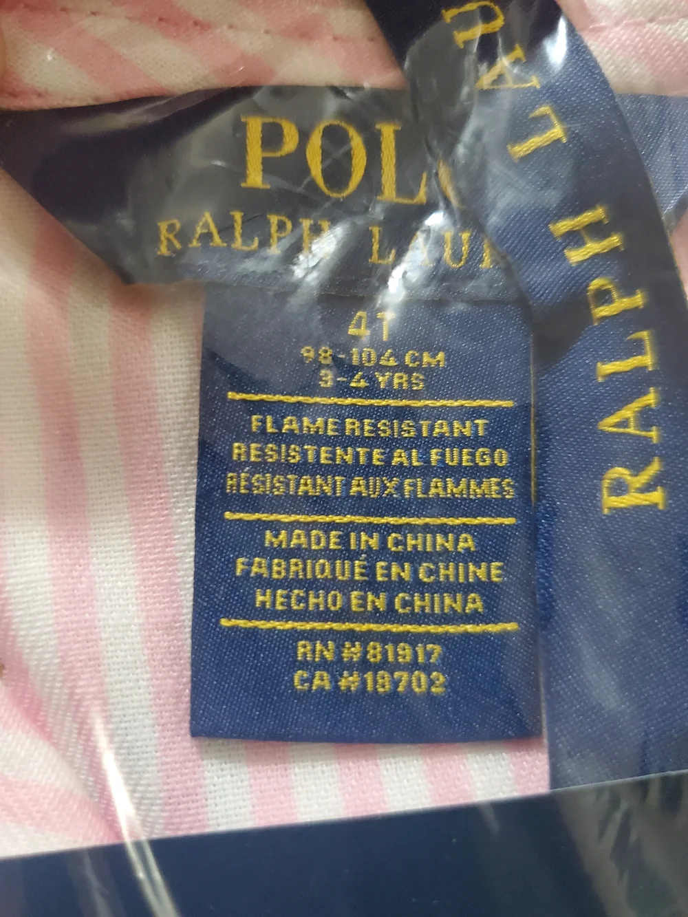 Polo Ralph Lauren Little Girls Polo Bear Long Sleeve Pajamas, 2-Piece Set 4T